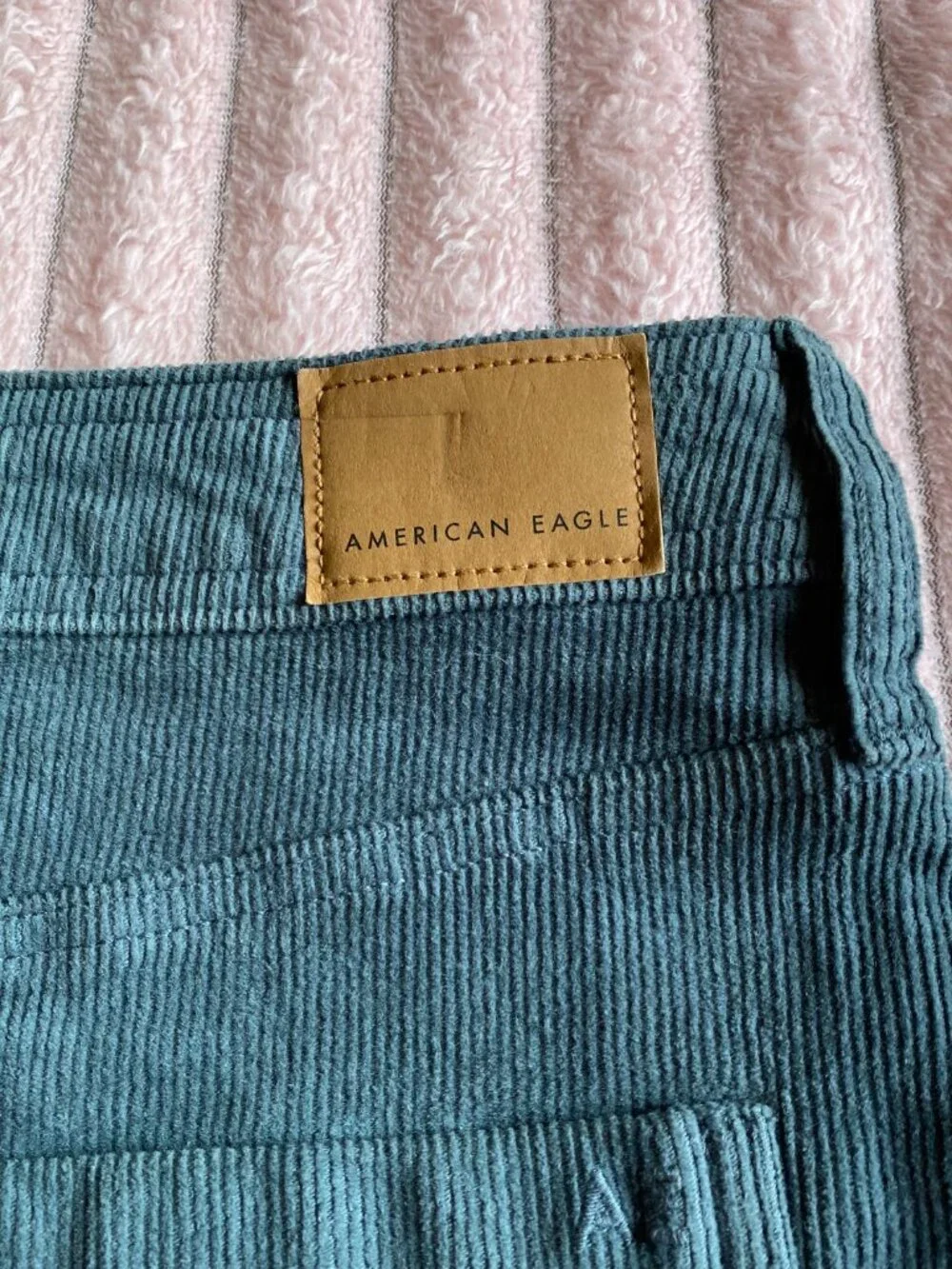 American Eagle Green Corduroy Skirt